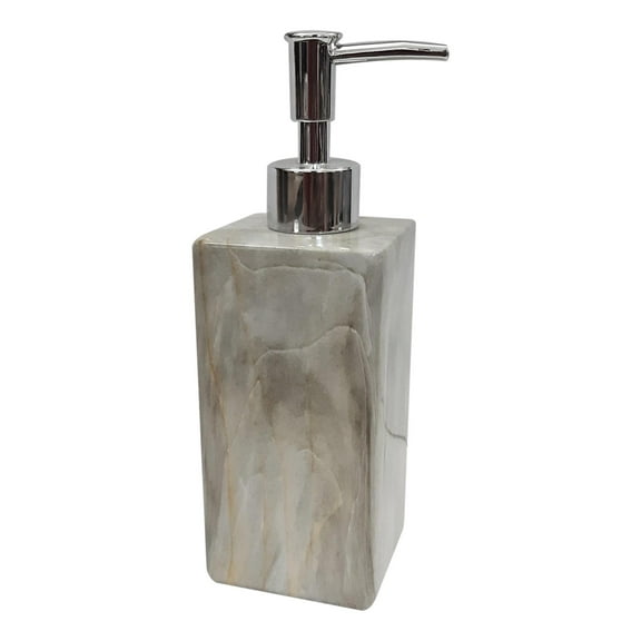 nu steel Stone Hedge Resin Refillable Liquid Soap Dispenser Pump for Bathroom Vanity Countertop