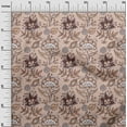 thumbnail image 3 of oneOone Cotton Poplin Twill Brown Fabric Jacobean Floral Diy Clothing Quilting Fabric Print Fabric By Yard 56 Inch Wide, 3 of 4
