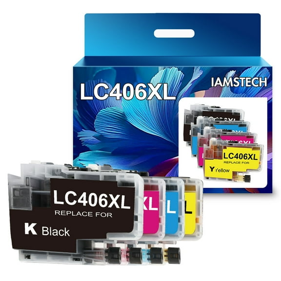 LC406XL Ink Cartridges Compatible for Brother LC 406 XL Ink Cartridges LC406 for Brother MFC-J4535DW MFC-J4335DW MFC-J4335DW XL MFC-J4345DW XL MFC-J4535DW XL Printer Combo Pack, 4 Pcs