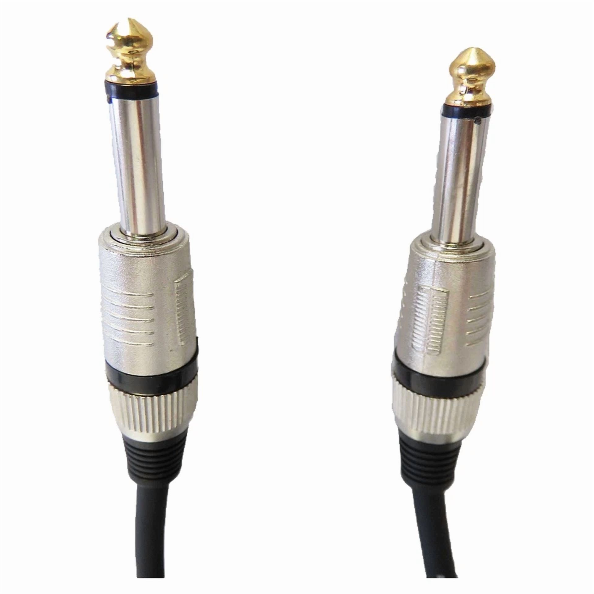 BUTTERFLY- 15Ft Pa Speaker Cable 6.35Mm 1/4" To 1/4" Mono Male Cord For Guitar Dj System
