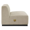 thumbnail image 4 of Modway Conjure Channel Tufted Upholstered Fabric Armless Chair in Black Beige, 4 of 7