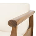 thumbnail image 6 of GDF Studio Bianca Outdoor Acacia Wood Club Chairs with Cushions, Set of 2, Teak and Cream, 6 of 9