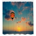 thumbnail image 3 of Ambesonne Sunset Shower Curtain, Skyline Horizon at Sea, 69"Wx75"L, Blue Yellow, 3 of 3