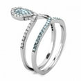 thumbnail image 4 of Stainless Steel Ring AAA GRD CZ Sea Blue DA268 for Women Sea Blue Stone Color Style High Size 9, 4 of 5