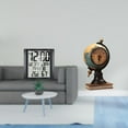 thumbnail image 2 of Reloj despertador digital de pared con pantalla de 8,6 pulgadas, función de repetición de alarma, figura de globo terráqueo, de resina, decorativo par, 2 of 8