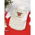 thumbnail image 6 of Wassery Baby Boys Girls Christmas Romper Clothes 3M 6M 9M 12M 18M Newborn Boys Girls Sleeveless Santa Claus Embroidery Knit Onesie Bodysuit, 6 of 8