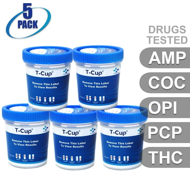 Mintegrity [5pk] 5Panel TCup Instant Urine Drug Test (AMP/COC/OPI