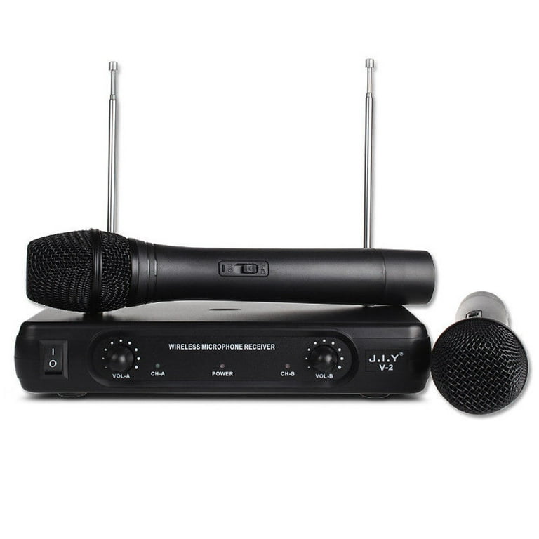 4 Channel Wireless Microphone System UHF Handheld Dynamic Microphone for  Home Karaoke Singing Loudspeaker Speech