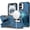 Blue, variant on For iPhone 16 6.1inch Case Magnetic Circle Grip Kickstand Cover + Tempered Glass