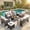 7 PCS/Gray Rattan/Gray Cushion, variant on Ainfox 7-Piece Wicker Patio Furniture Set, Rattan Sectional with Cushion & Tempered Glass Coffee Table, Gray for Porch/Backyard