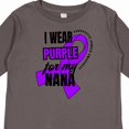 thumbnail image 4 of Inktastic I Wear Purple For My Nana Pancreatic Cancer Awareness Boys or Girls Long Sleeve Toddler T-Shirt, 4 of 5