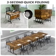 thumbnail image 3 of 10 Pack Folding Conference Table, 61 Inch Mobile Training Table with Wheels,Business Style Flip Top Seminar Tables for Small Office Meeting Room Classroom（Antique）, 3 of 8