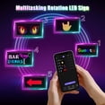 thumbnail image 3 of Double Row Scrolling LED Car Sign, 10.6"×4.7" Brighter Flexible Bluetooth APP Control LED Matrix Panel Display Screen, Custom Text Animation Message Programmable LED Light Signs for Car Store, 3 of 8