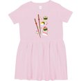 thumbnail image 3 of Inktastic Sushi and Chopsticks Girls Toddler Dress, 3 of 5