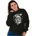 thumbnail image 3 of I Need My Space Star Astronaut Unisex Plus Fleece Graphic Sweatshirt Brisco Brands 2X, 3 of 5