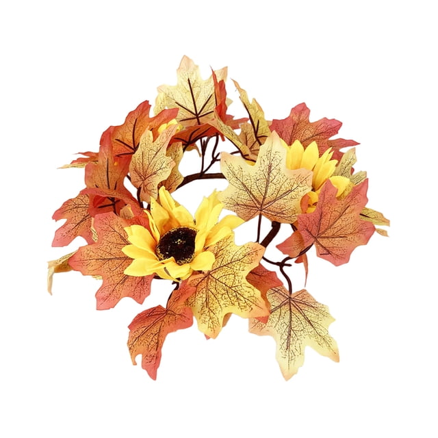 Decoraciones de Otoño para Casa Wansheng Corona de Puertas Corona de Hojas de Arce Corona de Otoño Invierno Navidad Acción de Gracias Decoración Del Hogar