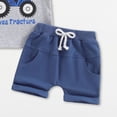 thumbnail image 6 of Nwiuh Toddler Baby Boys Summer Outfits Tractor Short Sleeve T-Shirt and Elastic Shorts Set Cute Baby Farm Clothes Blue for Size 12-18 Months, 6 of 6