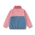 thumbnail image 6 of Girls Boys Sweatshirt Half Zip Snap Buttons Pullover Sweatshirt Lightweight Casual Long Sleeve Pullover Fall Clothes Outfits 2025 - Pink,4-5 Years, 6 of 9