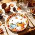 thumbnail image 5 of FastXmas 40Pcs Fall Paper Plates, 9 Inch Disposable Pumpkin Theme Plates Tableware for Autumn Thanksgiving Halloween Party Table Decoration, 5 of 6