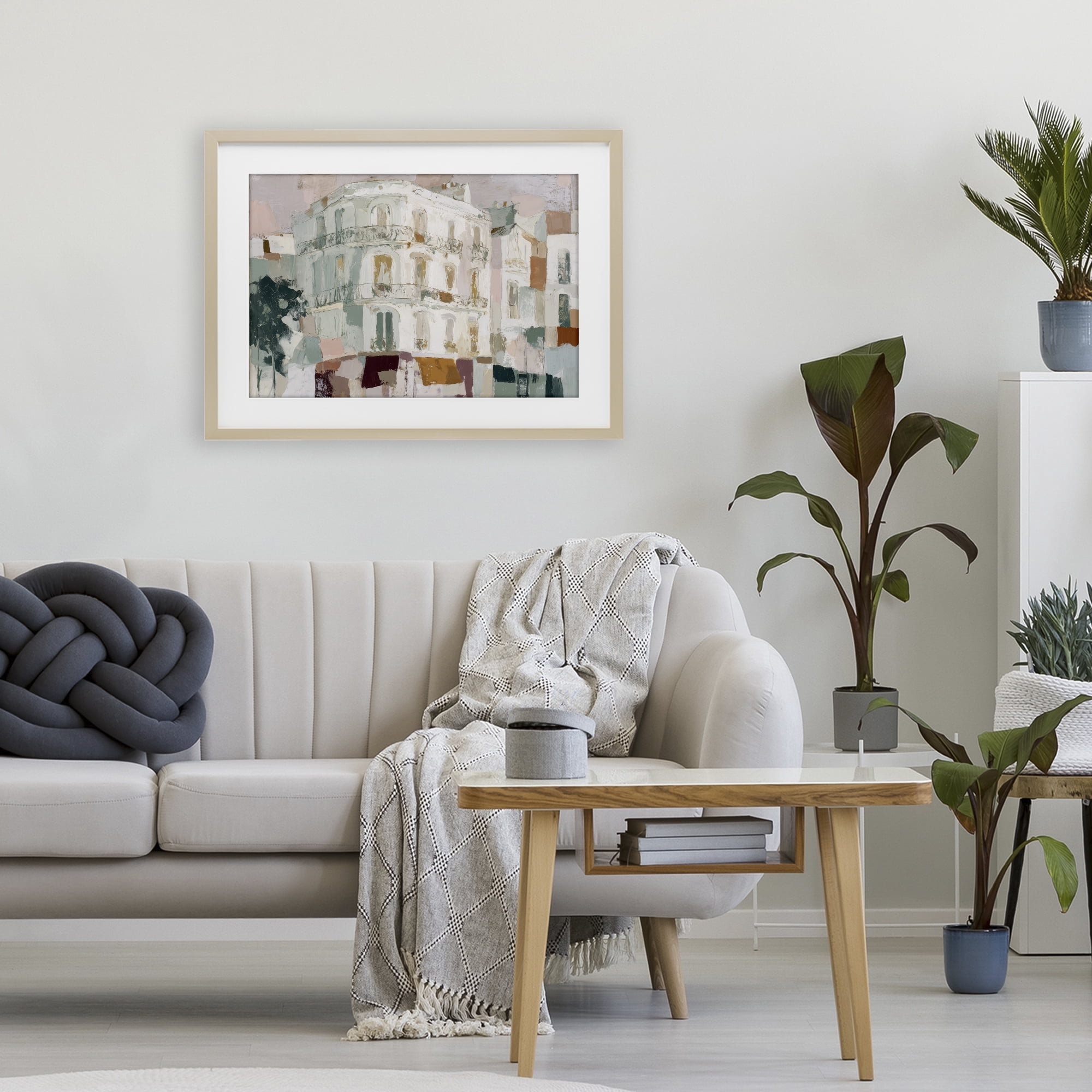 Stupell Industries Barcelona Street Corner Birch Framed Print Under Glass, design by Chromatic Storm Studio