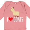 thumbnail image 4 of Inktastic Goat Cute I Love Goats Farm Animal Boys or Girls Long Sleeve Baby Bodysuit, 4 of 5