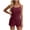 Wine, variant on AherBiu Pajamas for Women Soft Comfy Set Ribbed Cami Tank Tops with Shorts 2 Piece Sleepwear Loungewear