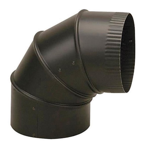 Imperial BM0345 Black 28 ga. 90 Degree Steel Elbow 3 Dia. in.