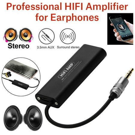 Tuscom Portable HIFI Stereo Audio AMP Headphone Earphone Amplifier 3.5mm AUX For (Best Op Amp For Headphone Amplifier)