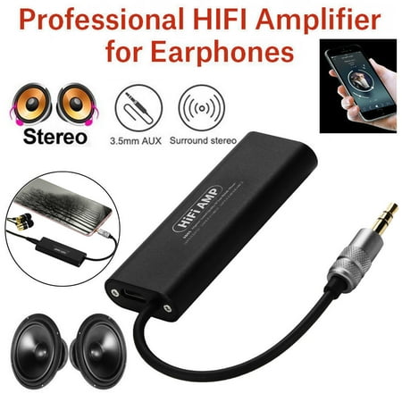 Portable Audio Amplifier - Tuscom Portable HIFI Stereo Audio AMP Headphone Earphone Amplifier 3.5mm AUX For Phone