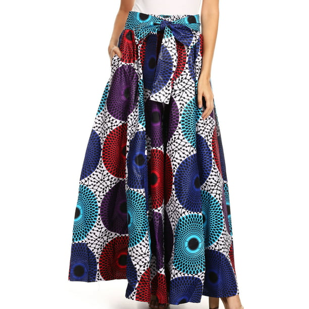 Sakkas Sora Women's Wide Leg Loose African Ankara Print Pants Casual  Elastic Waist - 413-Multi - One Size Regular - Walmart.com