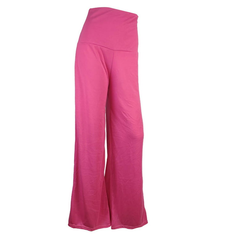 Zodggu Womens Bottoms Comfy Lounge Casual Pants Wide Leg Pants for Girls  Fashion Full Length Trousers Cotton Linen Ankle-Length Pants Solid Color  for Women 2023 Hot Pink 10 