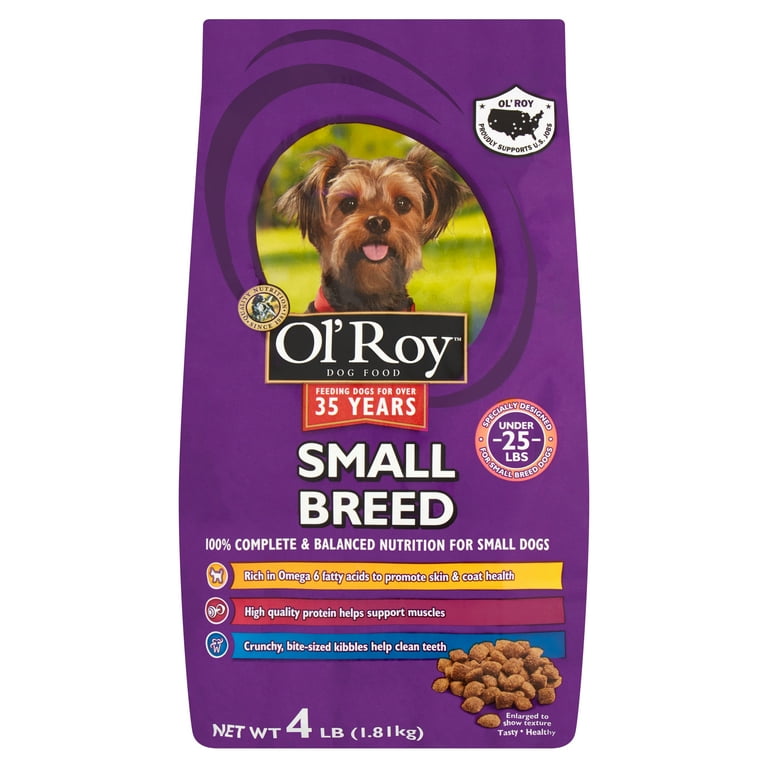 Ol Roy Small Breed Dry Dog Food 4 lb Walmart