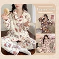 thumbnail image 2 of Sanrio Cinnamoroll My Melody Hello Kitty pijama Anime Y2K dulce chica franela pantalones de manga larga suelta cómoda felpa piel del hogar, 2 of 4