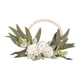 thumbnail image 2 of Corona floral de cuentas de madera para puerta de entrada, aros florales, decoración del hogar, pared bohemia Blanco, 2 of 9