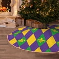 thumbnail image 4 of Salouo Mardi Gras Christmas Tree Skirt 48" Farmhouse Christmas Decorations Snowman Xmas Tree Skirt Tree Mat for Holiday Party Decor, 4 of 8