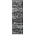 thumbnail image 3 of Washable Distressed Runner Rugs 2x6, Non-Slip Low Pile Hallway Living Room Bedroom Floor Carpet, Black, 3 of 7