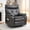 Gray-Power, variant on Ebello Genuine Leather Power Recliner Chair, Electric Single Reclining Sofa with Overstuffed Armrest and Backrest for Living Room, Dark Brown