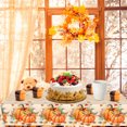 Fall Pumpkin Plastic Tablecloth Thanksgiving Party Tablecloths Maple ...