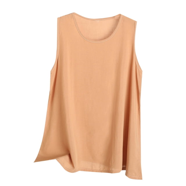 Hauts Grande Taille pour Femmes en Liquidation, Blouse à Manches Courtes d'Été pour Femmes, Mode Décontractée d'Été pour Femmes, Camisoles à Col Rond Amples de Couleur Unie