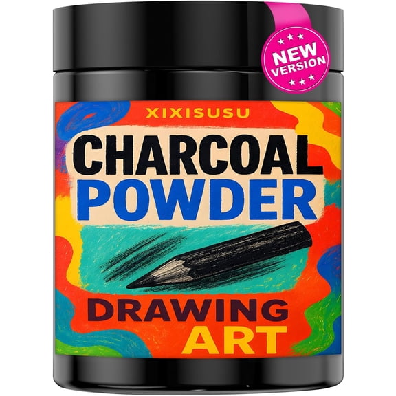 Charcoal Powder for Drawing - Fine Art Charcoal's for Sketching, Shading & Blending - Professional Charcoal Art Supplies for Artists (8 Ounces)