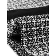 thumbnail image 5 of Chaqueta sin mangas con solapa de tweed a cuadros para mujer con bolsillos Negro S, 5 of 5