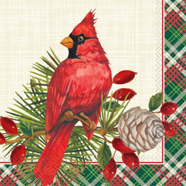 Christmas 'Red Cardinal' Lunch Napkins (16ct)