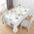 thumbnail image 6 of Sage Green Eucalyptus Coastal Table Cloth Waterproof Tablecloths, Beach Conch Jellyfish Tablecloth Dining Table Cover for Kitchen Party Tabletop Outdoor, Rectangle Tablecloth 60x120 Inch, 6 of 9