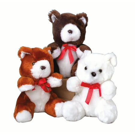 US Toy Ribbon Teddy Bear Valentines Day 6 in Plush Animal, White