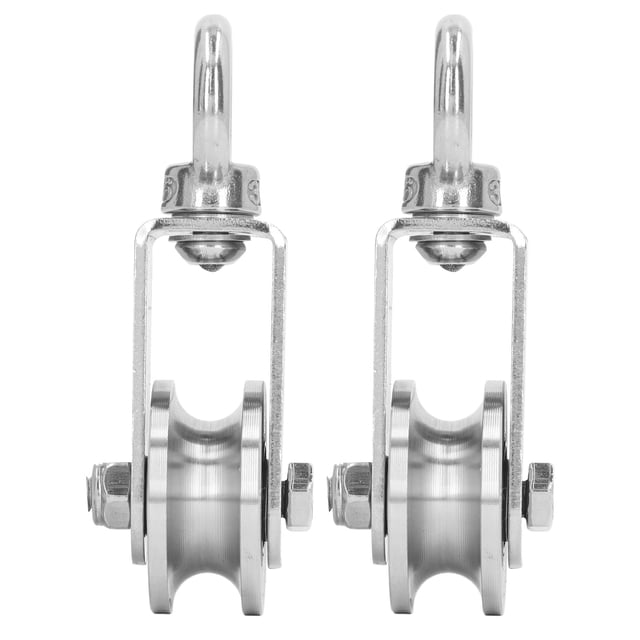 360 Degree Rotation Pulley, 2PCS Cable Pulley Wheel Stable And For Material Handling