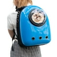 ALEKO Astronaut Bubble Window Hard Shell Pet Backpack Blue Shell