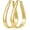Gold 20*35mm, variant on Women's 925 Sterling Silver Large Oval Earrings, Lightweight Large Gold Earrings, Hypoallergenic 14K Gold Plated Earrings, Not Easy to Discolor, Jewelry Gift, Sizes: 30/40/60 mm