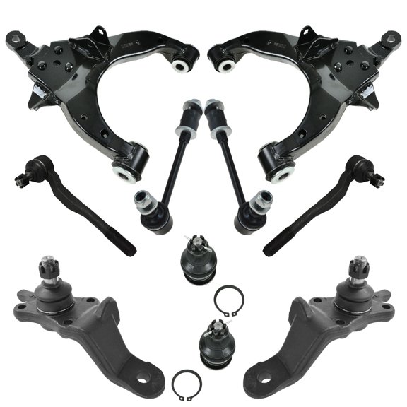 10 Piece Steering Suspension Kit Control Arms Ball Joints Outer Tie Rods Links PSA52445 Fits select: 1996-2002 TOYOTA 4RUNNER