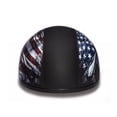 thumbnail image 6 of Daytona Helmets D6-USA ‘Skull Cap’ with USA Flag and Eagle Half Face Helmet Black, 6 of 6