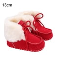 thumbnail image 2 of Botas Uggs de invierno calentitas para bebé rojas para caminar con suela suave antideslizante tanto para hombre como para mujer, 2 of 5